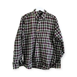 Gap Men’s Flannel Plaid Button Down Long Sleeve Shirt M, Cotton